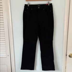 Talbots Women's NWT Black Barely Boot Jeans High Waist Size 10P Curvy Fit